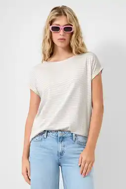 Wehkamp QS gestreepte T-shirt grijs aanbieding