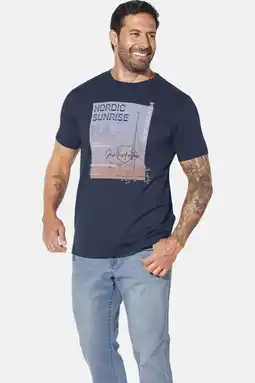 Wehkamp Jan Vanderstorm T-shirt ARNOHELD Plus Size donkerblauw aanbieding