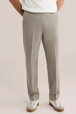 Wehkamp WE Fashion regular pantalon taupe aanbieding