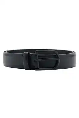 Wehkamp Mango Man leren riem zwart aanbieding