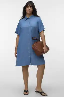 Wehkamp VERO MODA CURVE blousejurk blauw aanbieding