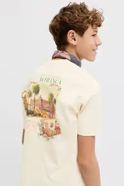 Wehkamp JACK & JONES JUNIOR T-shirt met backprint ecru aanbieding