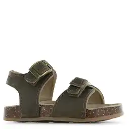 Wehkamp Shoesme leren sandalen - taupe aanbieding