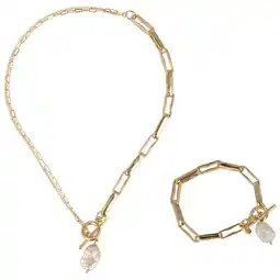 Wehkamp Otazu gold plated ketting + armband Divine Pearl aanbieding