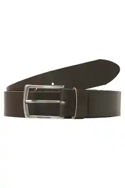 Wehkamp JACK & JONES leren riem JACTORINO donkerbruin aanbieding