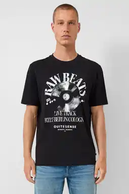Wehkamp QS regular T-shirt zwart aanbieding
