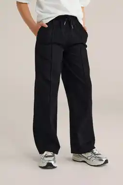 Wehkamp WE Fashion straight sweatpants zwart aanbieding