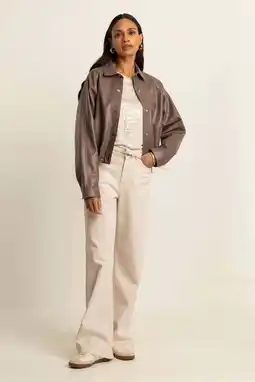 Wehkamp Expresso wide leg jeans crème aanbieding