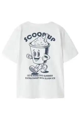 Wehkamp NAME IT KIDS T-shirt met backprint wit aanbieding