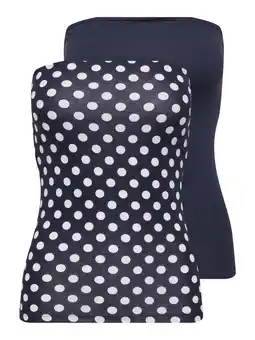 Wehkamp ONLY top met stippen donkerblauw - (set van2) aanbieding