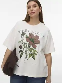 Wehkamp VERO MODA CURVE T-shirt ecru aanbieding