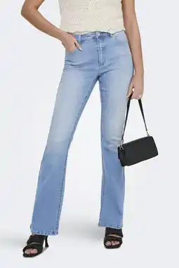 Wehkamp ONLY Onlmila High Waist Flared Dnm Sij highwaist flared jeans light blue denim aanbieding