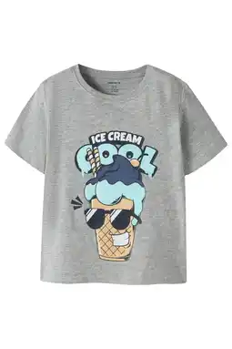 Wehkamp NAME IT MINI T-shirt grijs melange aanbieding