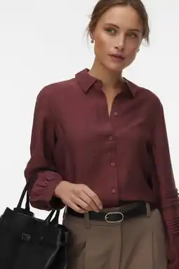 Wehkamp VERO MODA blouse roodbruin aanbieding