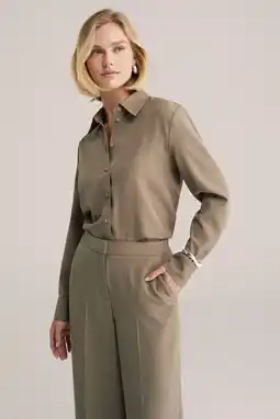 Wehkamp WE Fashion satijnen blouse beige aanbieding