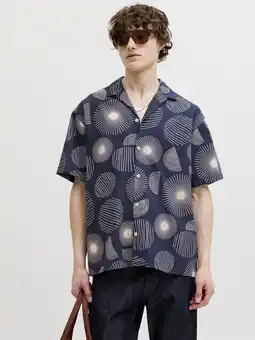 Wehkamp JACK & JONES loose casual overhemd donkerblauw aanbieding