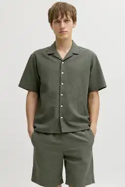 Wehkamp JJ REBEL relaxed casual overhemd donkergroen aanbieding