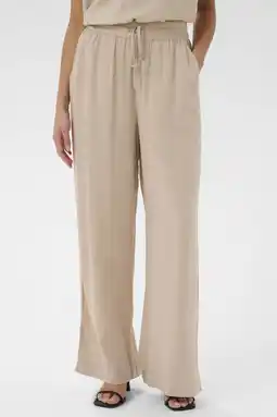 Wehkamp Kaffe highwaist casual broek beige aanbieding