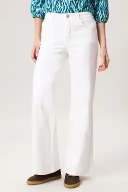 Wehkamp Miss Etam highwaist wide leg jeans ecru aanbieding