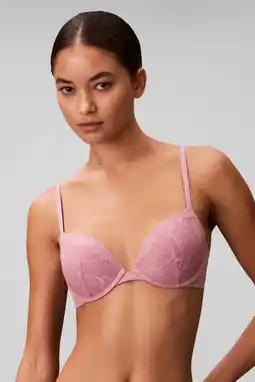 Wehkamp Calvin Klein voorgevormde push-up bh roze aanbieding