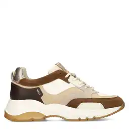Wehkamp Manfield chunky leren sneakers bruin aanbieding
