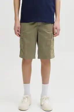 Wehkamp JACK & JONES JUNIOR relaxed highwaist cargo short olijfgroen aanbieding