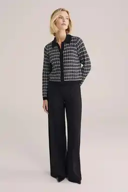 Wehkamp WE Fashion straight regularwaist broek zwart aanbieding