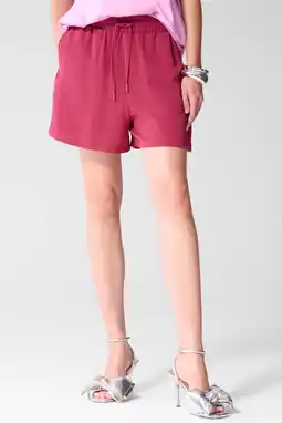 Wehkamp Shoeby high waist straight leg casual short - roze aanbieding