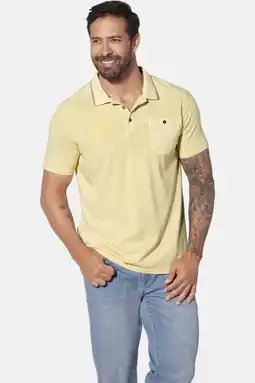 Wehkamp Jan Vanderstorm polo Plus Size GUNHELM lichtgeel aanbieding