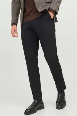 Wehkamp JACK & JONES PANTS STUDIO slim fit chino JPSTMARCO zwart aanbieding
