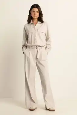 Wehkamp Expresso travelstof pantalon crème aanbieding