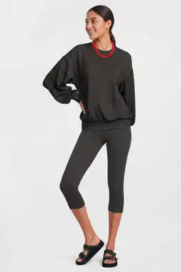 Wehkamp Anytime capri legging donkergrijs melange aanbieding