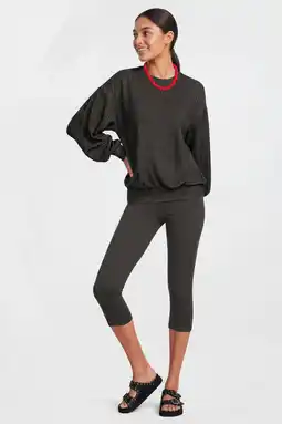 Wehkamp Anytime capri legging donkergrijs melange aanbieding