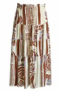 Wehkamp Mat Fashion maxi rok ecru aanbieding