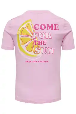 Wehkamp KIDS ONLY GIRL T-shirt met backprint roze aanbieding