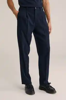 Wehkamp WE Fashion loose pantalon donkerblauw aanbieding