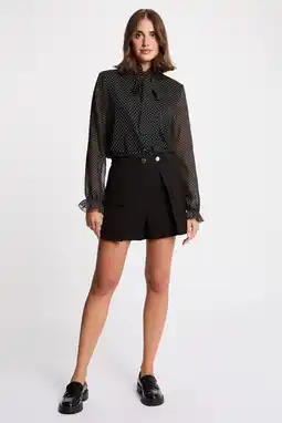 Wehkamp Morgan regularwaist casual short zwart aanbieding