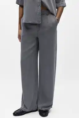 Wehkamp OBJECT denim Wide leg regularwaist casual broek aanbieding