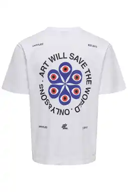 Wehkamp ONLY & SONS relaxed T-shirt wit aanbieding