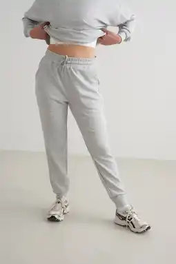 Wehkamp Aim'n joggingbroek Comfy lichtgrijs melange aanbieding