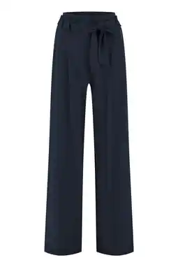 Wehkamp Lady Day wide leg highwaist broek donkerblauw aanbieding