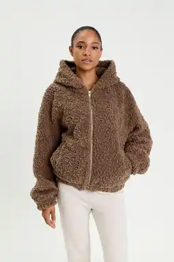 Wehkamp Cache Cache teddy jas bruin aanbieding