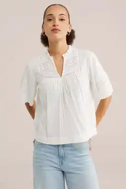 Wehkamp WE Fashion blousetop wit broderie aanbieding