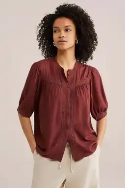 Wehkamp WE Fashion blouse donkerrood aanbieding
