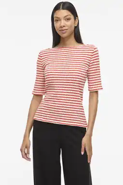 Wehkamp VILA gestreepte top rood aanbieding
