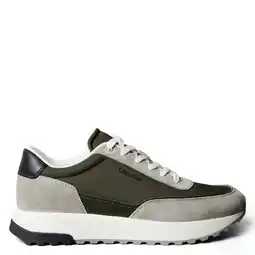 Wehkamp Calvin Klein leren sneakers zwart/grijs aanbieding