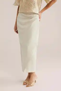 Wehkamp WE Fashion midi rok beige aanbieding