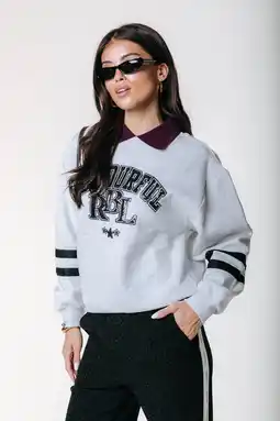 Wehkamp Colourful Rebel sweater grijs melange met glitter aanbieding