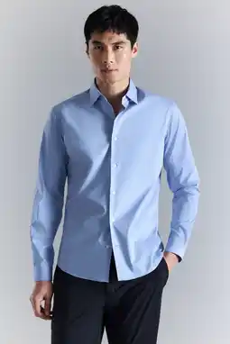 Wehkamp Mango Man regular zakelijk overhemd blauw aanbieding