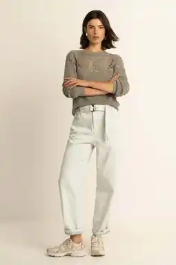 Wehkamp Expresso highwaist mom jeans crème aanbieding